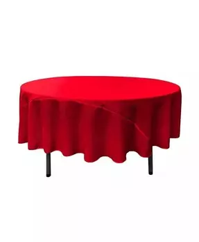 Круглая скатерть из полиэстера и поплина шириной 90 дюймов – прочная и элегантная скатерть для стола Slickblue, красный