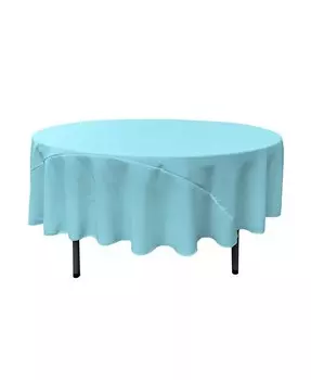 Круглая скатерть из полиэстера и поплина шириной 90 дюймов – прочная и элегантная скатерть для стола Slickblue, синий
