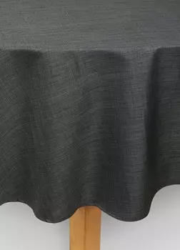 Круглая скатерть с эффектом льна Croff, серый