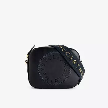 Круглая сумка через плечо из искусственной кожи Stella Mccartney, черный