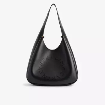 Круглая сумка через плечо из искусственной кожи Stella Mccartney, черный