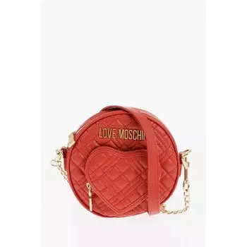 Круглая сумка через плечо LOVE с карманом в форме сердца Moschino, красный