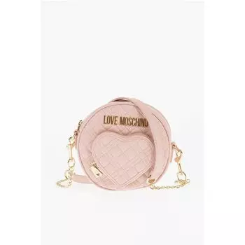 Круглая сумка через плечо LOVE с карманом в форме сердца Moschino, мультиколор