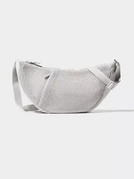 Круглая сумка через плечоUniqlo, цвет 02 серый