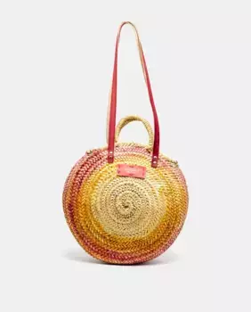 Круглая сумка из натуральных волокон со средним содержанием натурального волокна Audali, бирюзовый