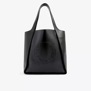 Круглая сумка-тоут из искусственной кожи Stella Mccartney, черный
