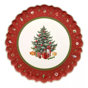 Круглая тарелка для торта Toy's Delight Villeroy & Boch, красный/белый