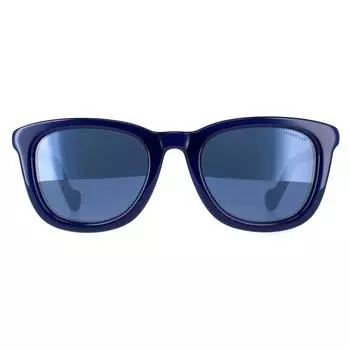 Круглое блестящее зеркало королевского синего синего цвета ML0118 Moncler, синий