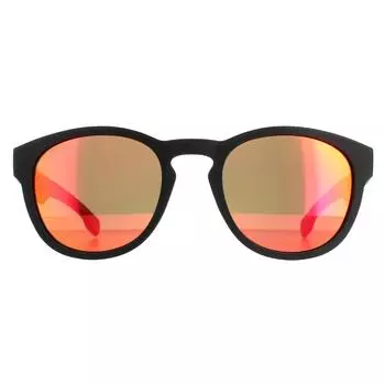 Круглое матовое черно-желто-красное зеркало BOSS 1452/S Hugo Boss, черный