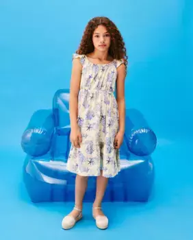 Круглое платье на бретелях Kids El Corte Ingls, жёлтый