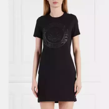 Круглое резиновое платье Tiger Just Cavalli, черный