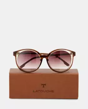 Круглые ацетатные очки Latouche, бежевый