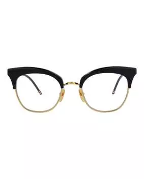 Круглые ацетатные оптические оправы Thom Browne, темно-синий/золотой/прозрачный