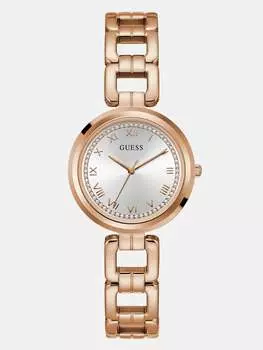 Круглые аналоговые часы цвета розового золота Guess Factory
