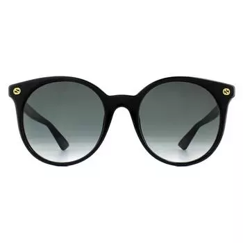 Круглые черные серые солнцезащитные очки с градиентом Gucci, черный