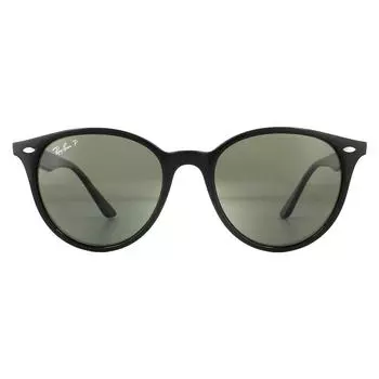 Круглые черные зеленые солнцезащитные очки Ray-Ban, черный