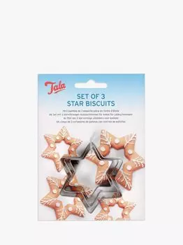 Круглые формочки для печенья и кондитерских изделий Tala Star из нержавеющей стали, набор из 3 шт.