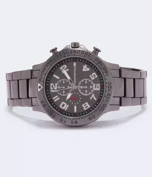 Круглые металлические аналоговые часы с хронографом Aeropostale, серый