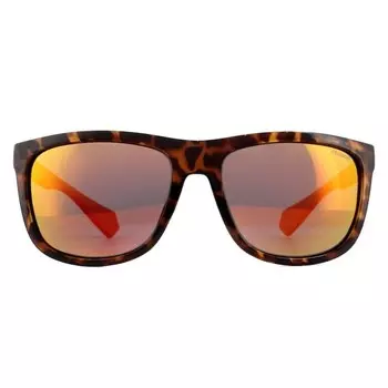 Круглые мужские поляризационные солнцезащитные очки темно-красного цвета Гавана Polaroid, коричневый