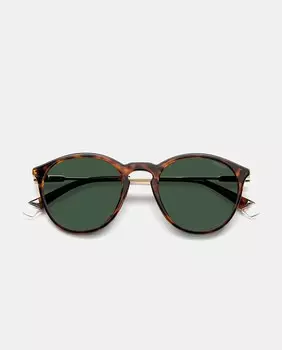 Круглые мужские солнцезащитные очки цвета гавана с поляризационными линзами Polaroid, коричневый