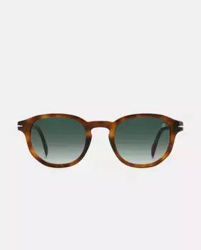 Круглые мужские солнцезащитные очки из ацетата David Beckham, коричневый