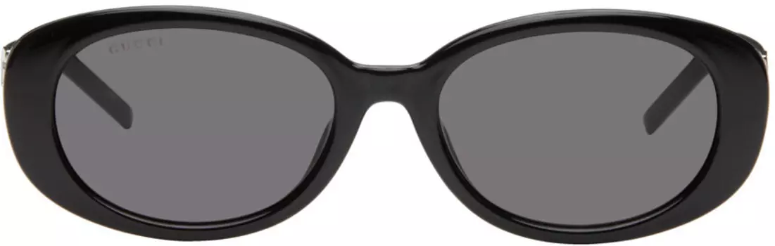 Круглые овальные солнцезащитные очки со шнурками Gucci