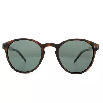Круглые поляризованные солнцезащитные очки матового цвета Гавана зеленого цвета Polaroid, коричневый