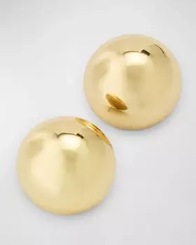 Круглые позолоченные серьги Elizabeth BaubleBar, цвет Gold