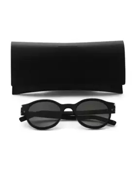 Круглые солнцезащитные очки 50 мм Saint Laurent, черный