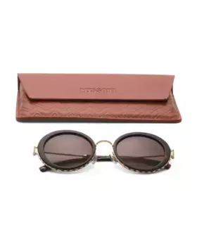 Круглые солнцезащитные очки 51 мм Missoni, цвет Havana Brown