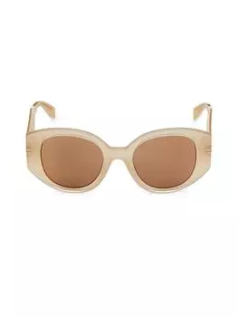 Круглые солнцезащитные очки 51MM Marc Jacobs, бежевый