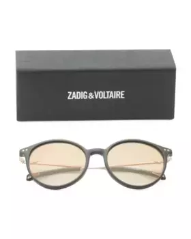 Круглые солнцезащитные очки 52 мм Zadig & Voltaire, золотой/черный