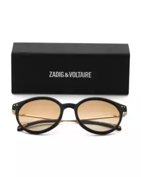 Круглые солнцезащитные очки 52 мм Zadig & Voltaire, черный