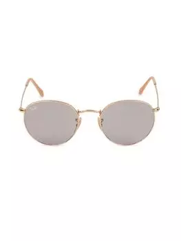 Круглые солнцезащитные очки 53MM Ray-Ban, серый