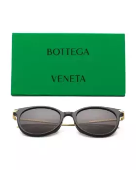 Круглые солнцезащитные очки 54 мм Bottega Veneta, черный
