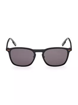 Круглые солнцезащитные очки 54 мм ZEGNA, черный