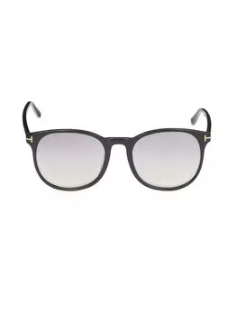 Круглые солнцезащитные очки 55MM Tom Ford, черный