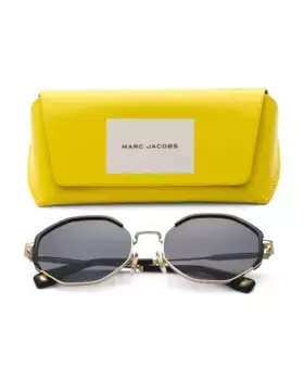 Круглые солнцезащитные очки 56 мм Marc Jacobs, черный/золотой