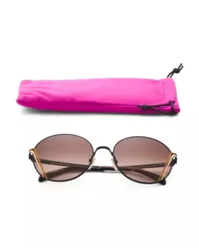 Круглые солнцезащитные очки 58 мм Emilio Pucci, черный