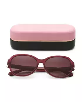 Круглые солнцезащитные очки 58 мм Kate Spade, розовый