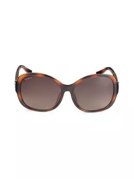 Круглые солнцезащитные очки 59M Ferragamo, цвет Havana