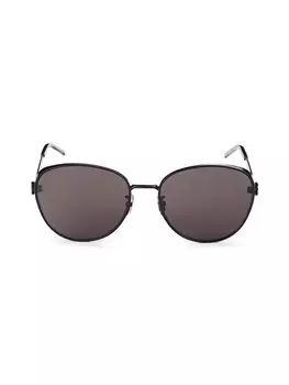 Круглые солнцезащитные очки 59MM Saint Laurent, черный