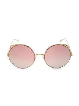 Круглые солнцезащитные очки 60 мм Cartier, золотой