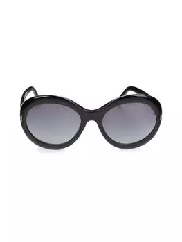Круглые солнцезащитные очки 60MM Tom Ford, черный