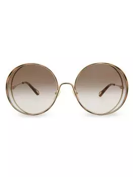 Круглые солнцезащитные очки 61MM Chlo, золото