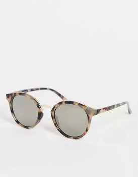 Круглые солнцезащитные очки AIRE astro в черепаховом цвете молочного цвета