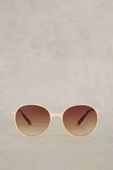 Круглые солнцезащитные очки Ali в стиле преппи White Stuff, бежевый
