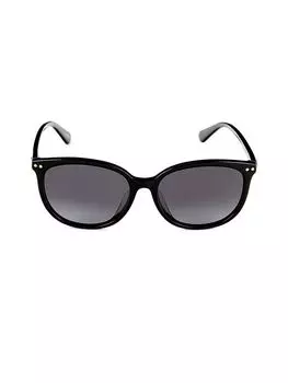 Круглые солнцезащитные очки Alina 55MM Kate Spade New York, черный