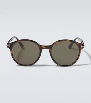 Круглые солнцезащитные очки Araki Tom Ford, Dark Havana/Green