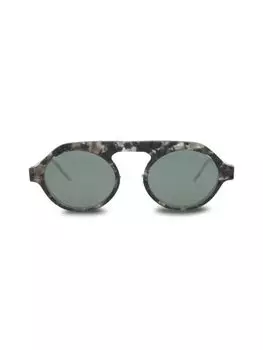 Круглые солнцезащитные очки-авиаторы 52MM Thom Browne, цвет Grey Tortoise